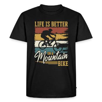 VTT VTT VTT - T-shirt Premium bio Homme - noir - Devant - Nico (187cm)