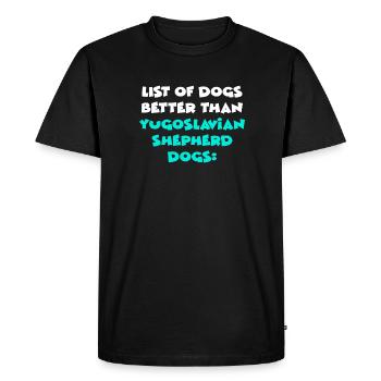 Chiens de berger yougoslaves - T-shirt Premium bio Homme - noir - Devant - Nico (187cm)