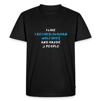 Chien-loup tchécoslovaque - T-shirt Premium bio Homme - noir - Devant - Nico (187cm)