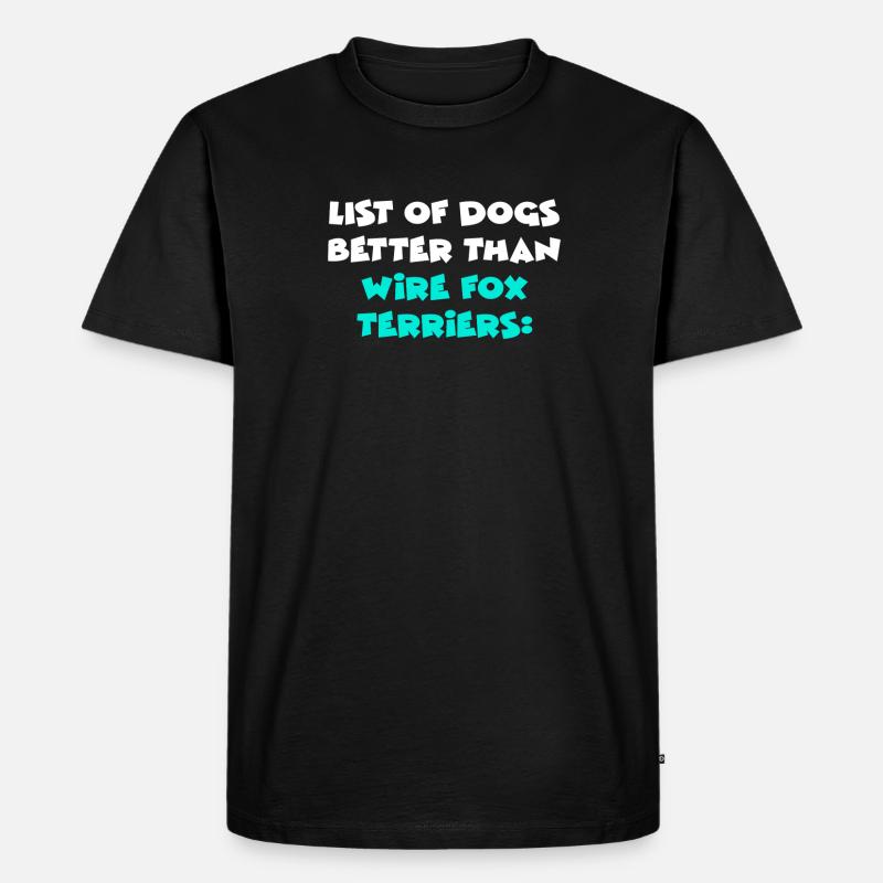 Wire Fox Terriers - Männer Premium Bio T-Shirt - Schwarz