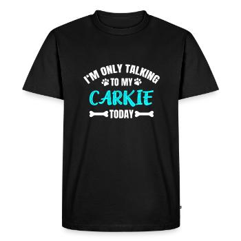 Carkie - Men's Premium Organic T-Shirt - black - Front - Nico (187cm)