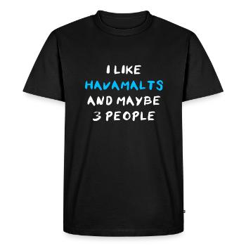 Havamalt - Men's Premium Organic T-Shirt - black - Front - Nico (187cm)