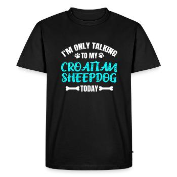 Chien de berger croate - T-shirt Premium bio Homme - noir - Devant - Nico (187cm)