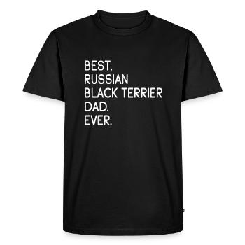 Russian Black Terrier Dad - Men's Premium Organic T-Shirt - black - Front - Nico (187cm)