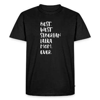 Laïka de Sibérie occidentale Maman - T-shirt Premium bio Homme - noir - Devant - Nico (187cm)