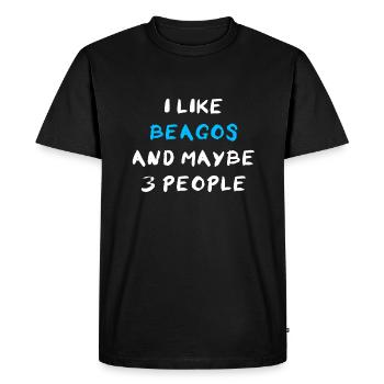 Beago - Men's Premium Organic T-Shirt - black - Front - Nico (187cm)
