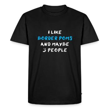 Frontière Pom - T-shirt Premium bio Homme - noir - Devant - Nico (187cm)
