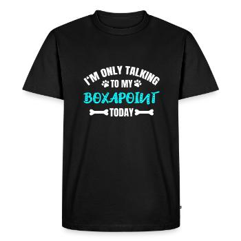 Boxapoint - Men's Premium Organic T-Shirt - black - Front - Nico (187cm)