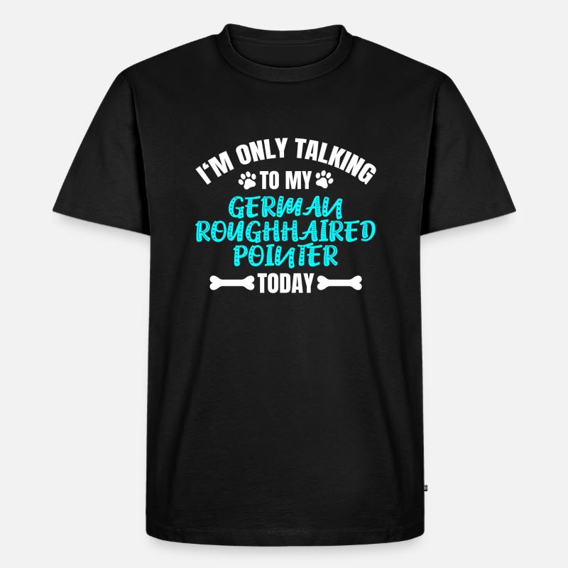 German Roughhaired Pointer - Männer Premium Bio T-Shirt - Schwarz