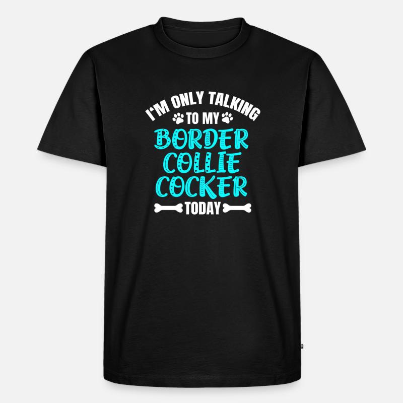 Border Collie Cocker - T-shirt Premium bio Homme - noir