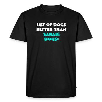 Sarabi dogs - Men's Premium Organic T-Shirt - black - Front - Nico (187cm)