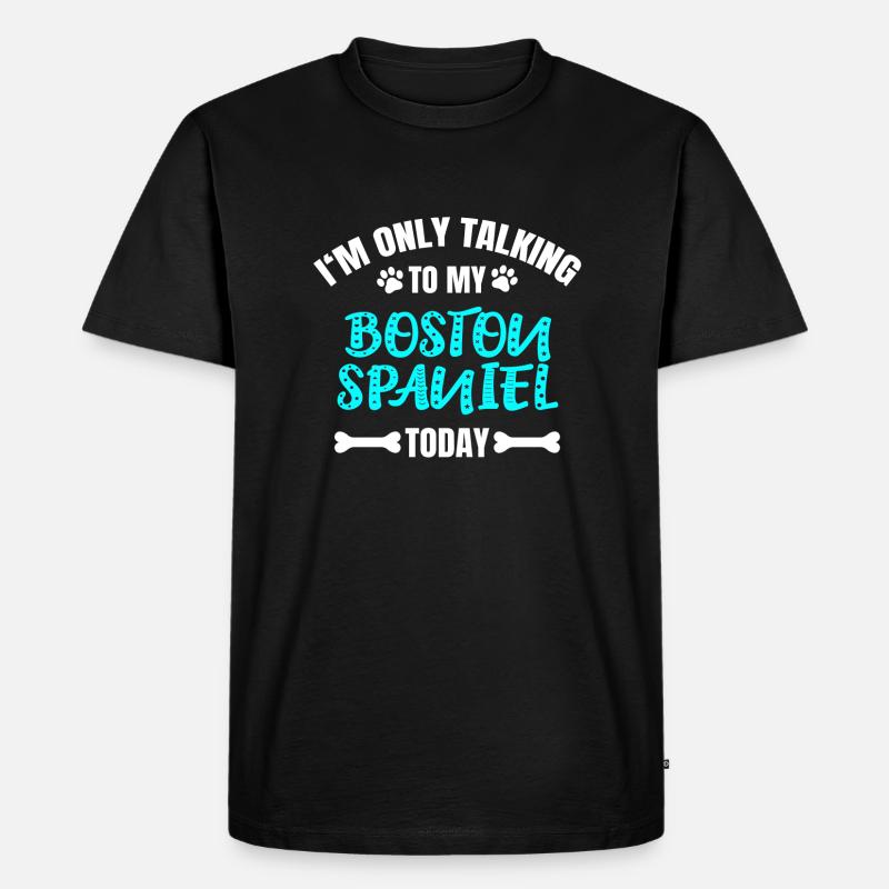 Boston Spaniel - Männer Premium Bio T-Shirt - Schwarz