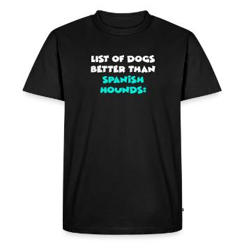 Chiens espagnols - T-shirt Premium bio Homme - noir - Devant - Nico (187cm)