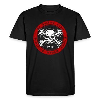 Skull - no fucking label - Men's Premium Organic T-Shirt - black - Front - Nico (187cm)