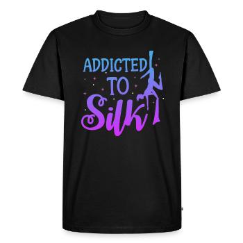 Accro à la soie | Danse aérienne - T-shirt Premium bio Homme - noir - Devant - Nico (187cm)