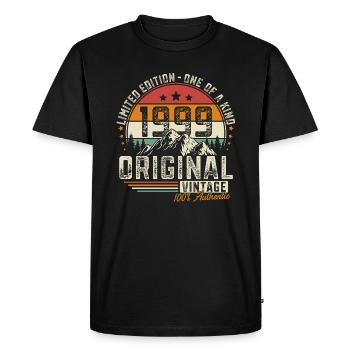 Vintage 1999 né Vintage cadeau d’anniversaire - T-shirt Premium bio Homme - noir - Devant - Nico (187cm)