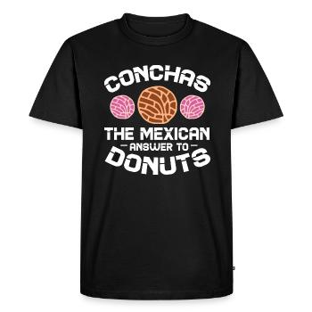 conchas : la réponse mexicaine aux beignets - T-shirt Premium bio Homme - noir - Devant - Nico (187cm)