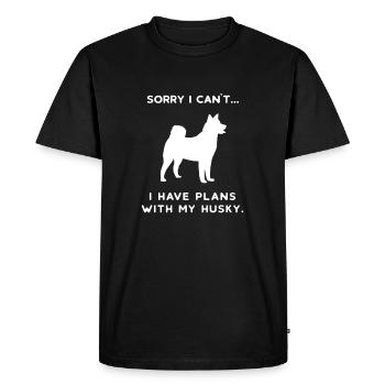cadeau chien Husky Husky Huskies Huskie - T-shirt Premium bio Homme - noir - Devant - Nico (187cm)