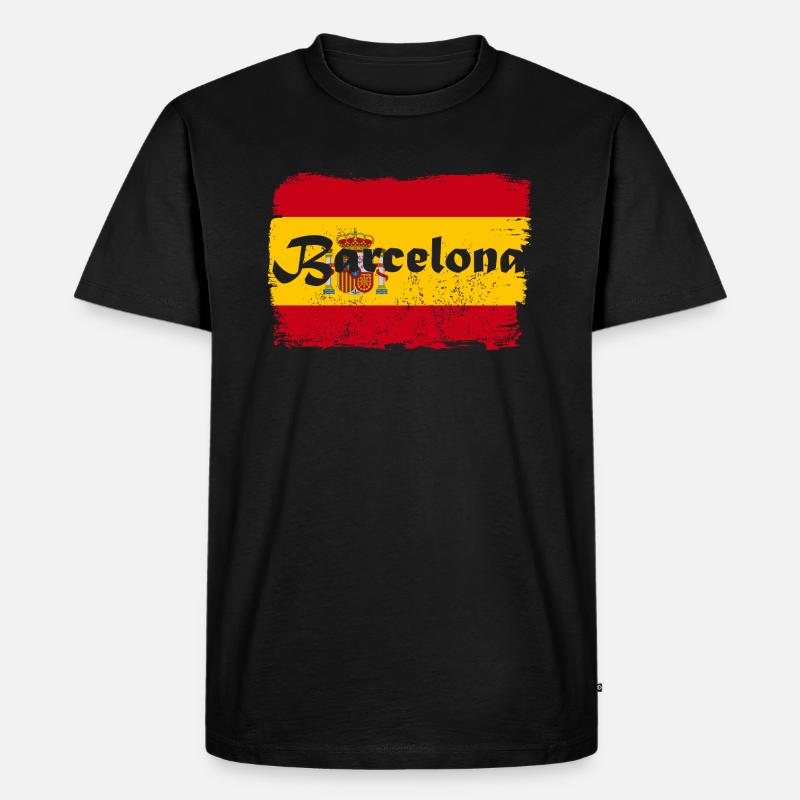 Barcelona - Männer Premium Bio T-Shirt - Schwarz