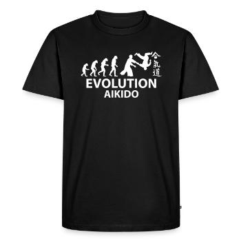 Aikido Evolution T-shirt & idée cadeau - T-shirt Premium bio Homme - noir - Devant - Nico (187cm)