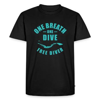 apnea - Men's Premium Organic T-Shirt - black - Front - Nico (187cm)