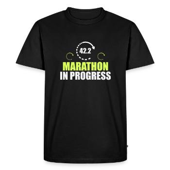 Marathon - T-shirt Premium bio Homme - noir - Devant - Nico (187cm)