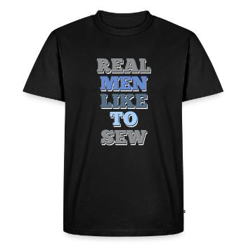 Sewing T-Shirt For Men Gift Idea - Men's Premium Organic T-Shirt - black - Front - Nico (187cm)
