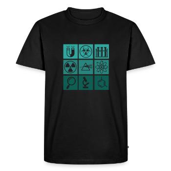 Science - Men's Premium Organic T-Shirt - black - Front - Nico (187cm)
