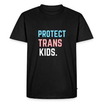 Protect Trans Kids - Support LGBT Pride Month Gift - Men's Premium Organic T-Shirt - black - Front - Nico (187cm)
