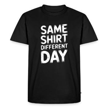 Same Shirt Different Day - Men's Premium Organic T-Shirt - black - Front - Nico (187cm)