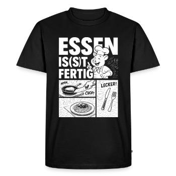Essen est(s)t fertig Bande dessinée - T-shirt Premium bio Homme - noir - Devant - Nico (187cm)