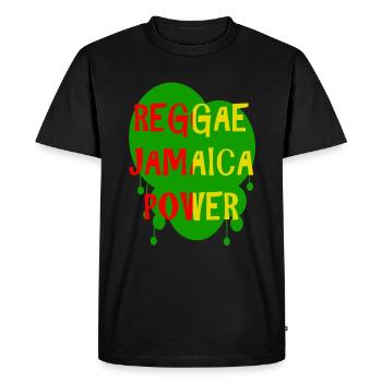 reggae jamaica power - T-shirt Premium bio Homme - noir - Devant - Nico (187cm)