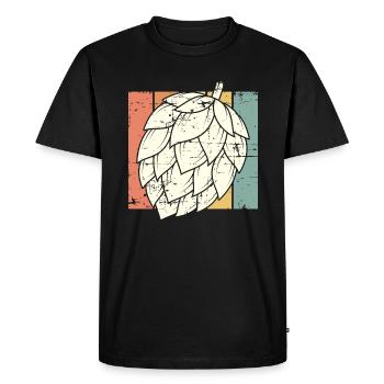 Bière Houblon - T-shirt Premium bio Homme - noir - Devant - Nico (187cm)