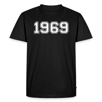 Anniversaire 1969 - T-shirt Premium bio Homme - noir - Devant - Nico (187cm)