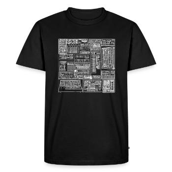Collection synthétiseur - T-shirt Premium bio Homme - noir - Devant - Nico (187cm)