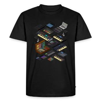 Produzent elektronischer Musik - Männer Premium Bio T-Shirt - Schwarz - Vorne - Nico (187cm)