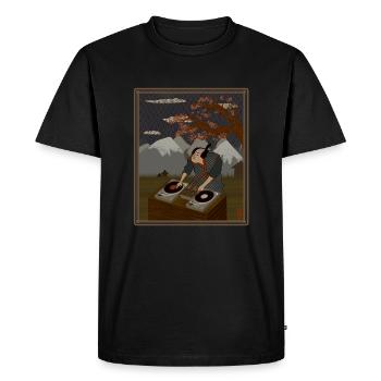 Dj Style Japonais - T-shirt Premium bio Homme - noir - Devant - Nico (187cm)