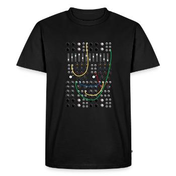 Modularer Synthesizer - Männer Premium Bio T-Shirt - Schwarz - Vorne - Nico (187cm)