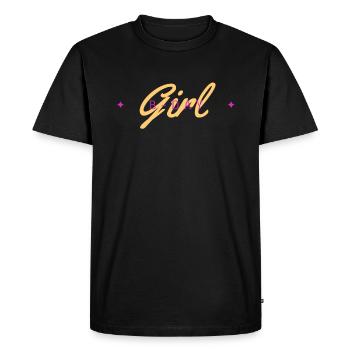 B-Day Girl Happy Birthday Party Girl - Men's Premium Organic T-Shirt - black - Front - Nico (187cm)