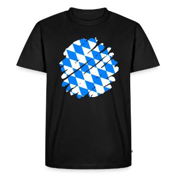 Bavaria Flag Used Look Bavarian Flag Vintage - Men's Premium Organic T-Shirt - black - Front - Nico (187cm)