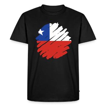 Chili Drapeau Amérique du Sud Drapeau Chili Vintage - T-shirt Premium bio Homme - noir - Devant - Nico (187cm)