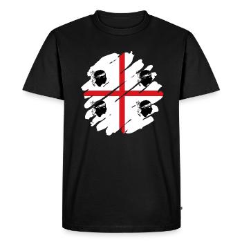 Sardinia Flag Sardinian Flag Sardegna Flag - Men's Premium Organic T-Shirt - black - Front - Nico (187cm)