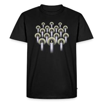 Procession aux chandelles - T-shirt Premium bio Homme - noir - Devant - Nico (187cm)