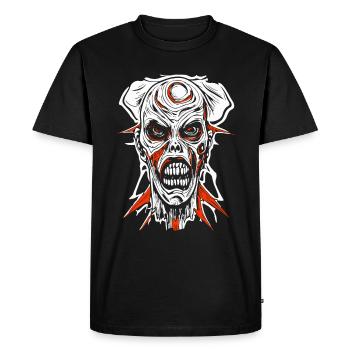 Cool comic illustration of a zombie - Men's Premium Organic T-Shirt - black - Front - Nico (187cm)