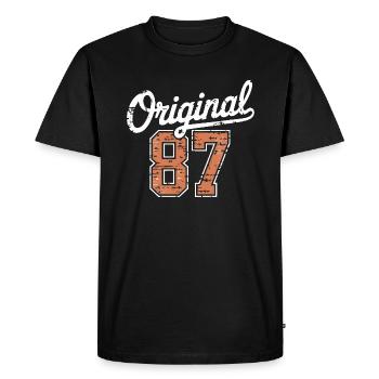 Original 87 - 38 Years Birthday - Men's Premium Organic T-Shirt - black - Front - Nico (187cm)
