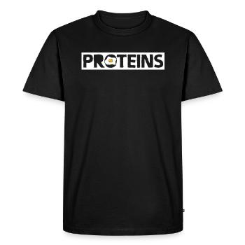 Œufs - T-shirt Premium bio Homme - noir - Devant - Nico (187cm)