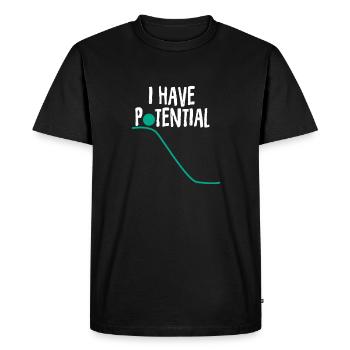 Physique - T-shirt Premium bio Homme - noir - Devant - Nico (187cm)