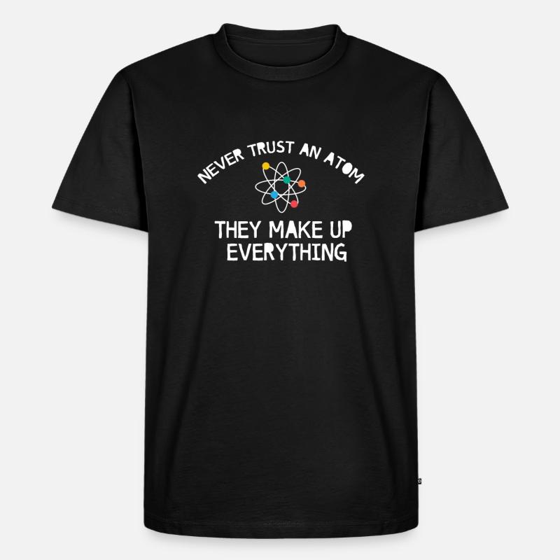 Atom - Männer Premium Bio T-Shirt - Schwarz