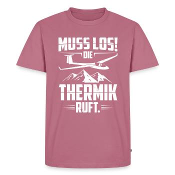 Segelflug - Männer Premium Bio T-Shirt - Mauve - Vorne - Nico (187cm)