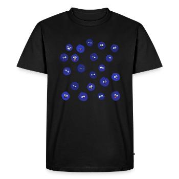 Blueberry - Men's Premium Organic T-Shirt - black - Front - Nico (187cm)
